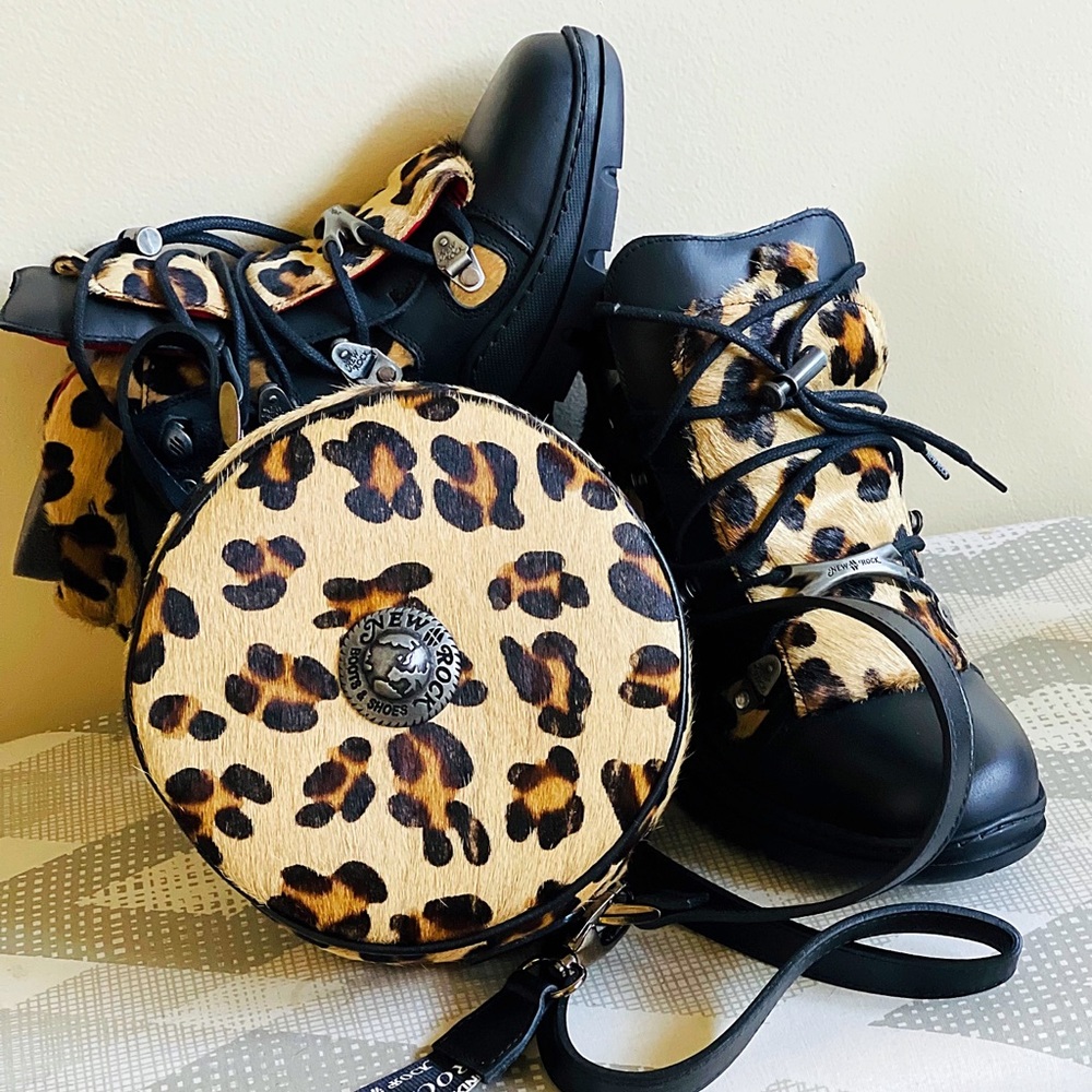 NEW ROCK sneaker US10 / EU42 with matching canteen style crossbody purse.